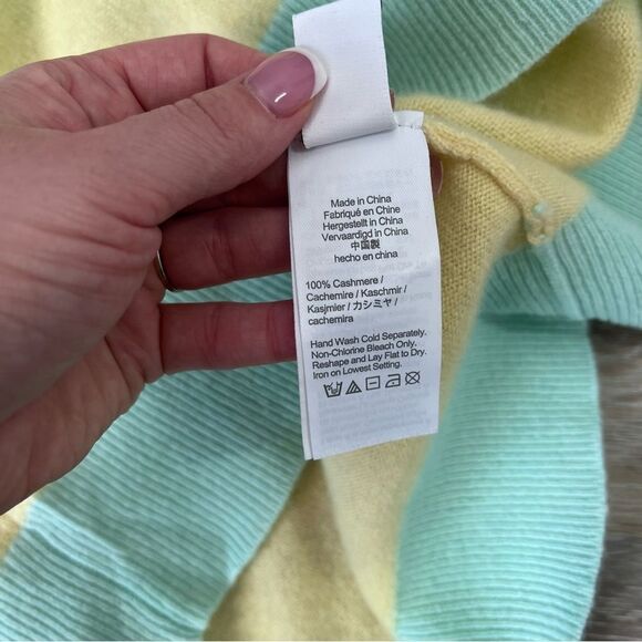 J. Crew 100% cashmere striped rugby sweater women’s size medium - Picture 7 of 8